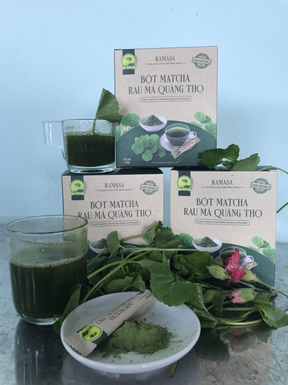 Bột matcha rau má Quảng Thọ 